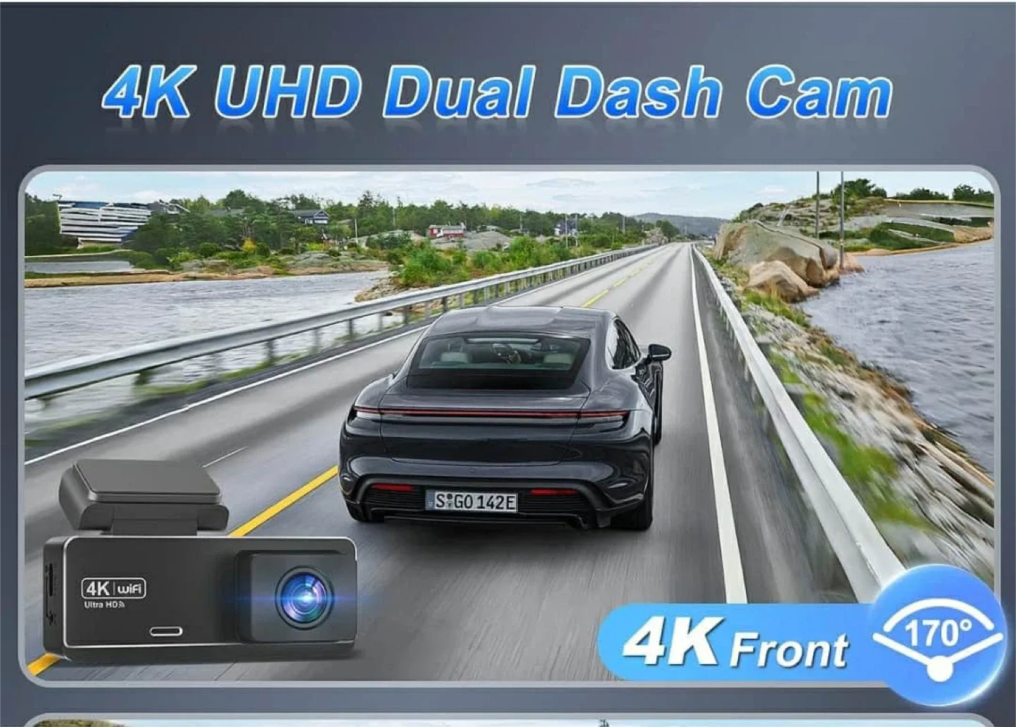 Compact Dual Dash Cam 4K WiFi - Like New! image indicator(3)