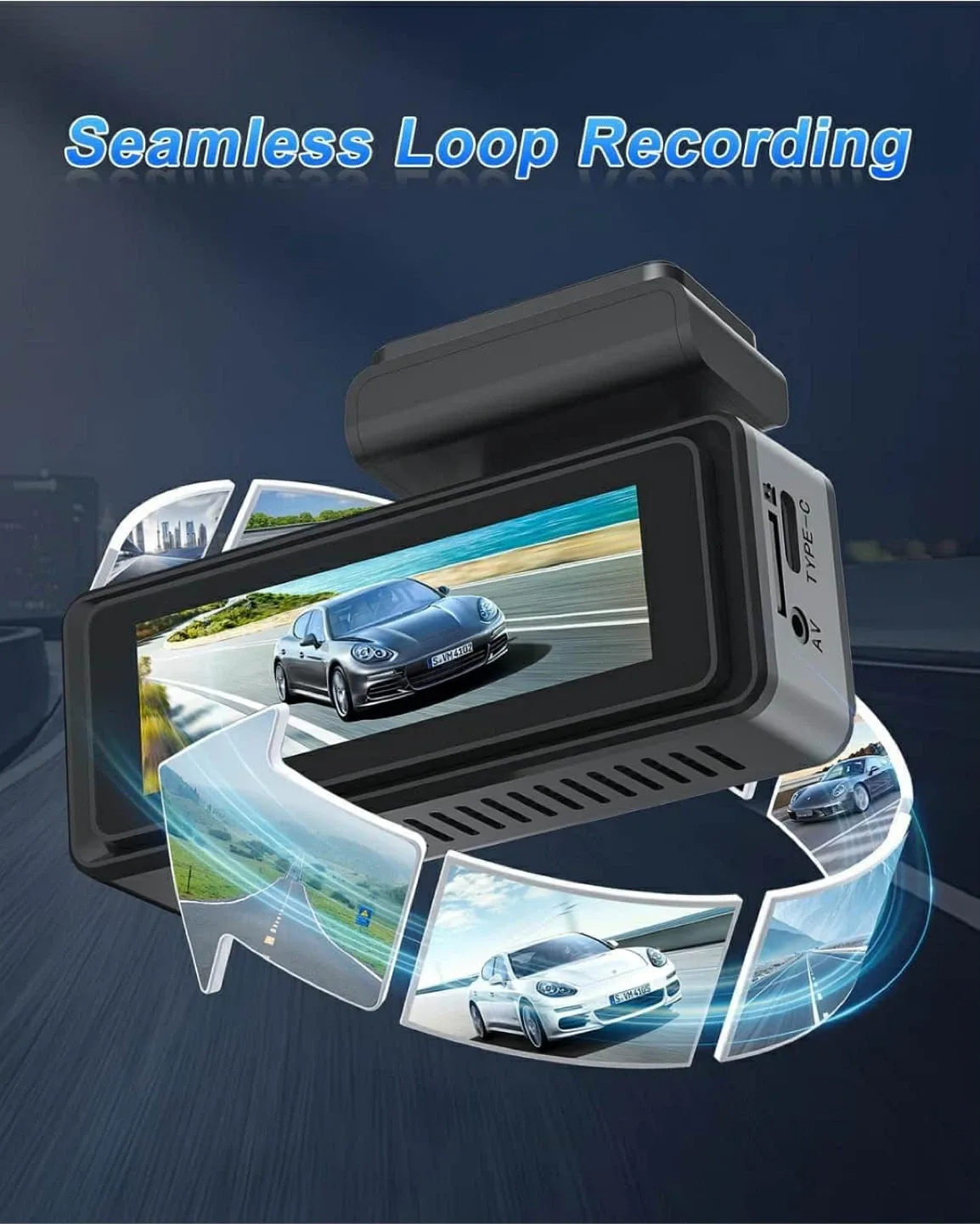 Compact Dual Dash Cam 4K WiFi - Like New!