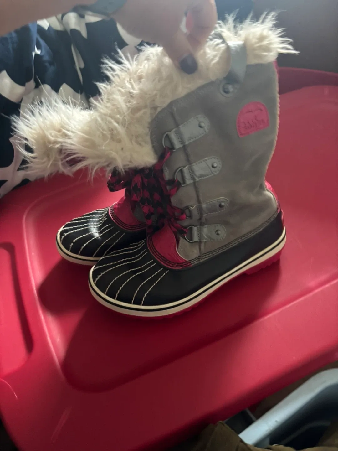 Sorel Winter Boots - Grey & Pink