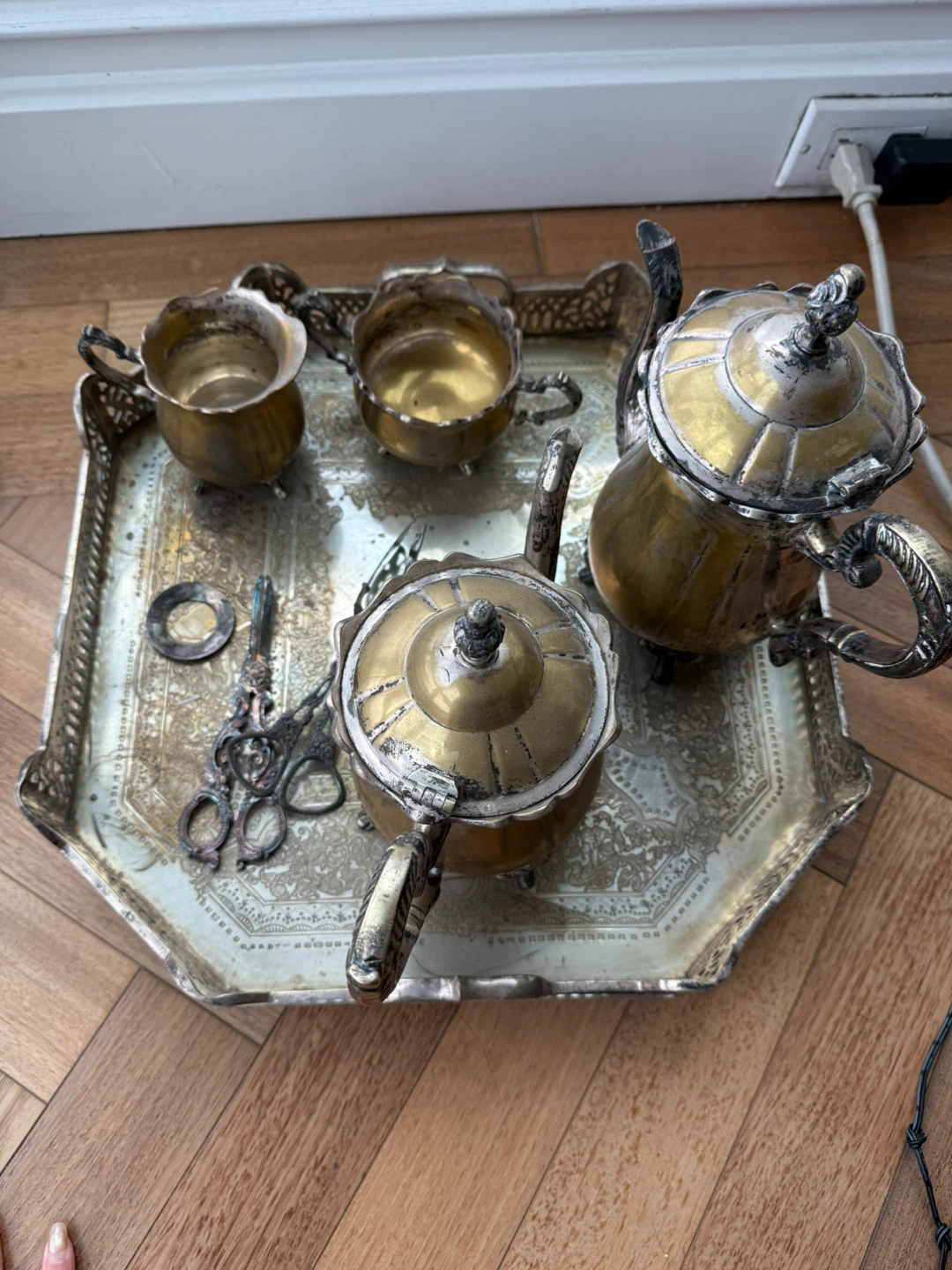 Antique Silver Plated Tea Set - photo 3