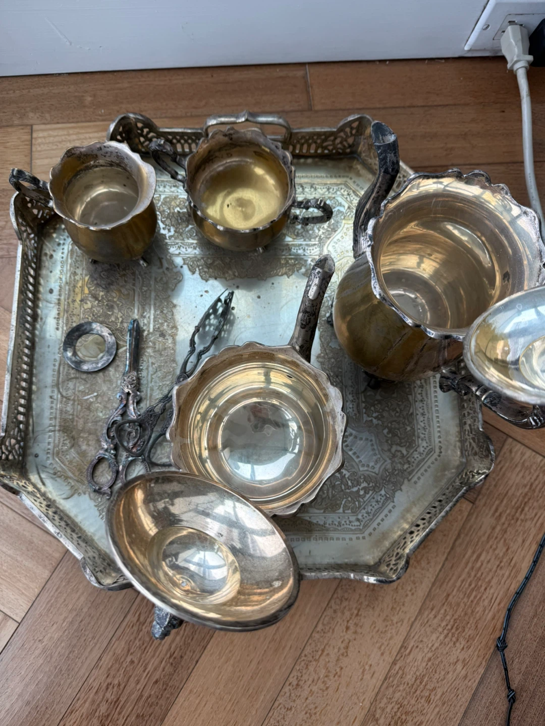 Antique Silver Plated Tea Set - photo 4