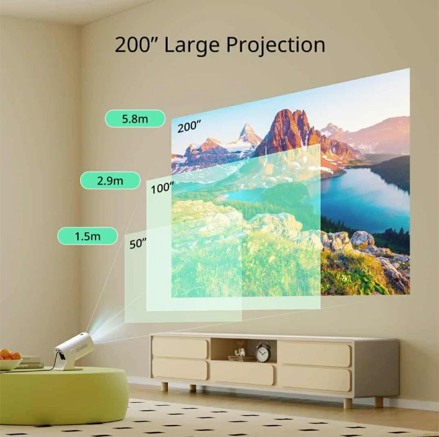 Yoton Projector - Portable iOS Wired Screen Mirroring image indicator(6)