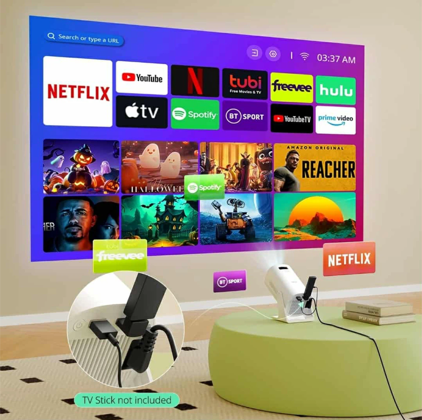Yoton Projector - Portable iOS Wired Screen Mirroring - photo 4