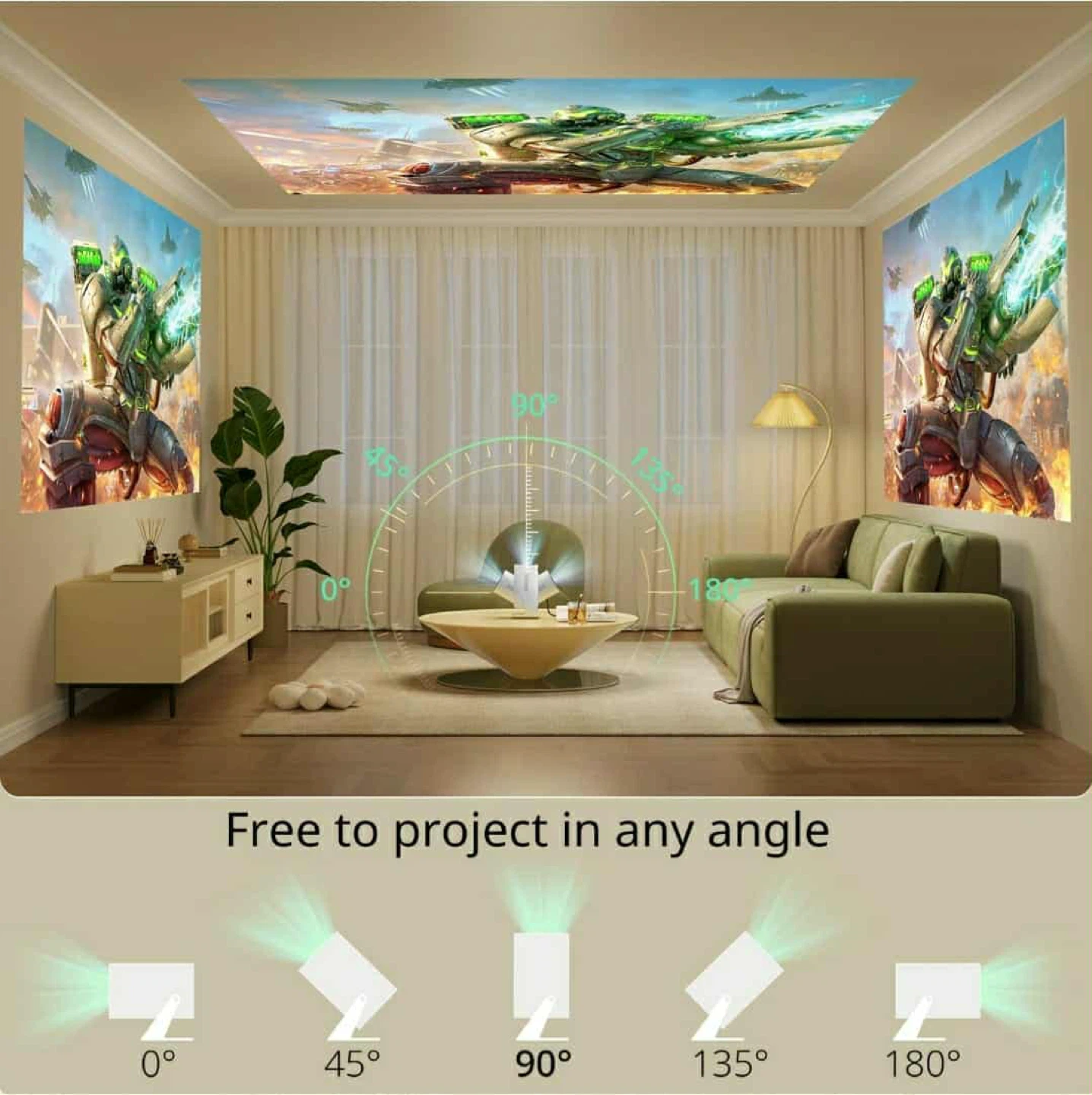 Yoton Projector - Portable iOS Wired Screen Mirroring - photo 5