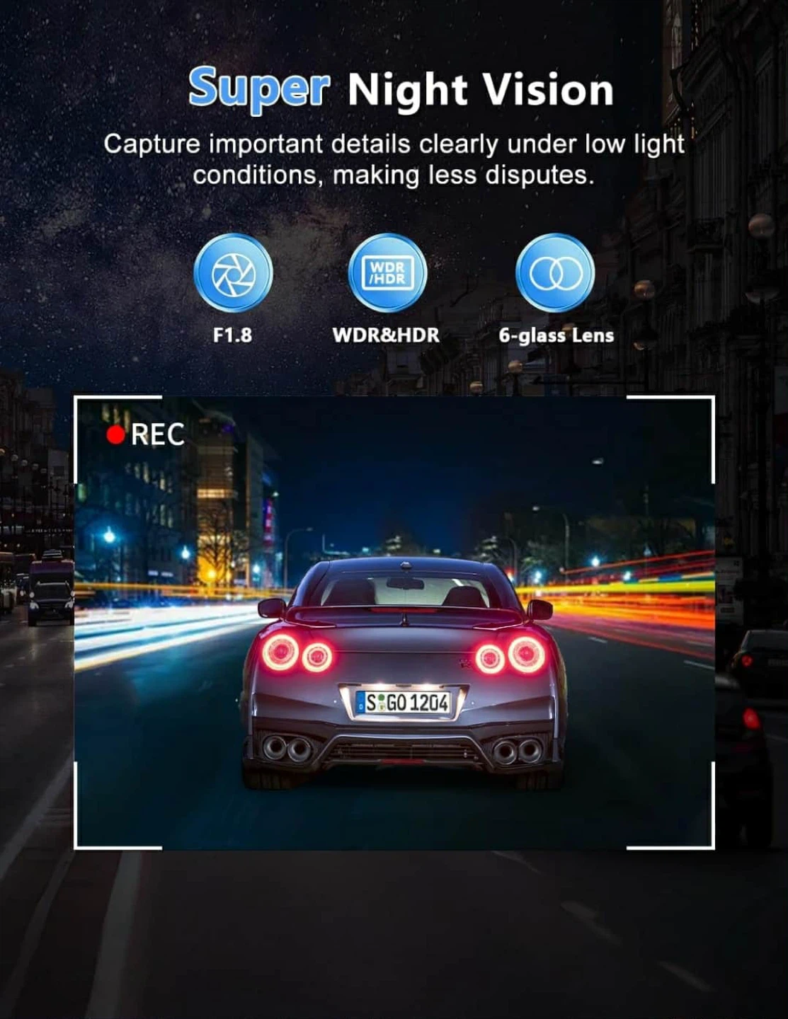 2K WiFi Ultra HD Dash Cam - photo 3