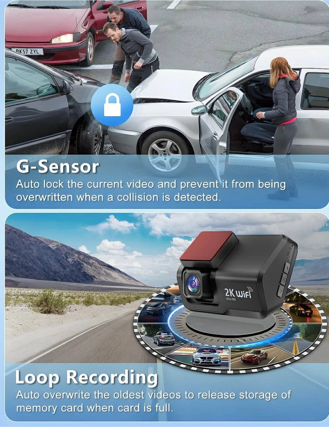 2K WiFi Ultra HD Dash Cam - photo 4