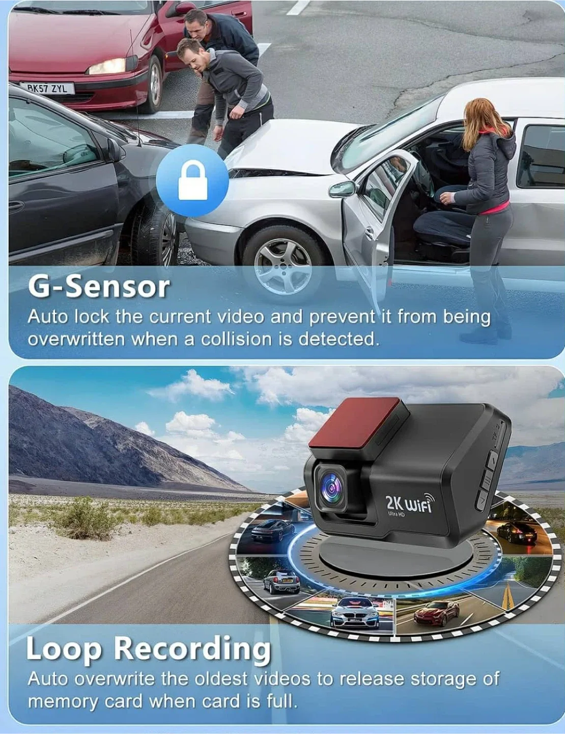 2K WiFi Ultra HD Dash Cam image indicator(4)