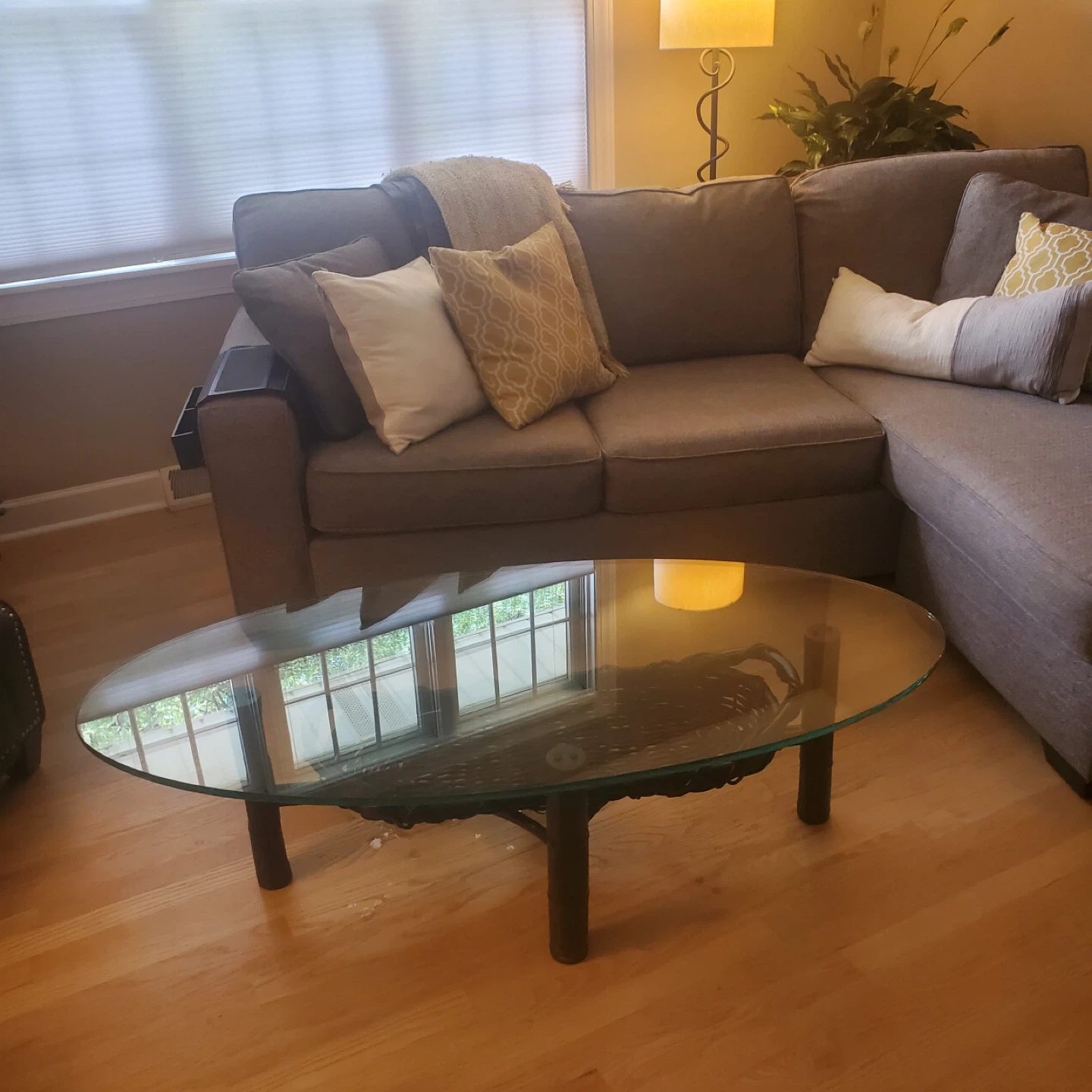 Glass Top Oval Coffee Table - photo 5