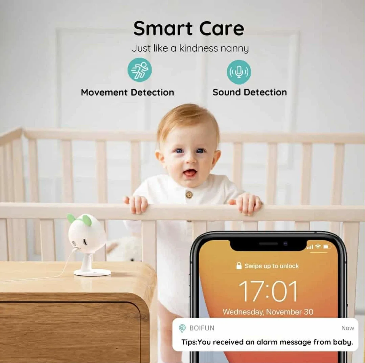 Boifun Smart Care Baby Monitor - Dual Camera image indicator(4)
