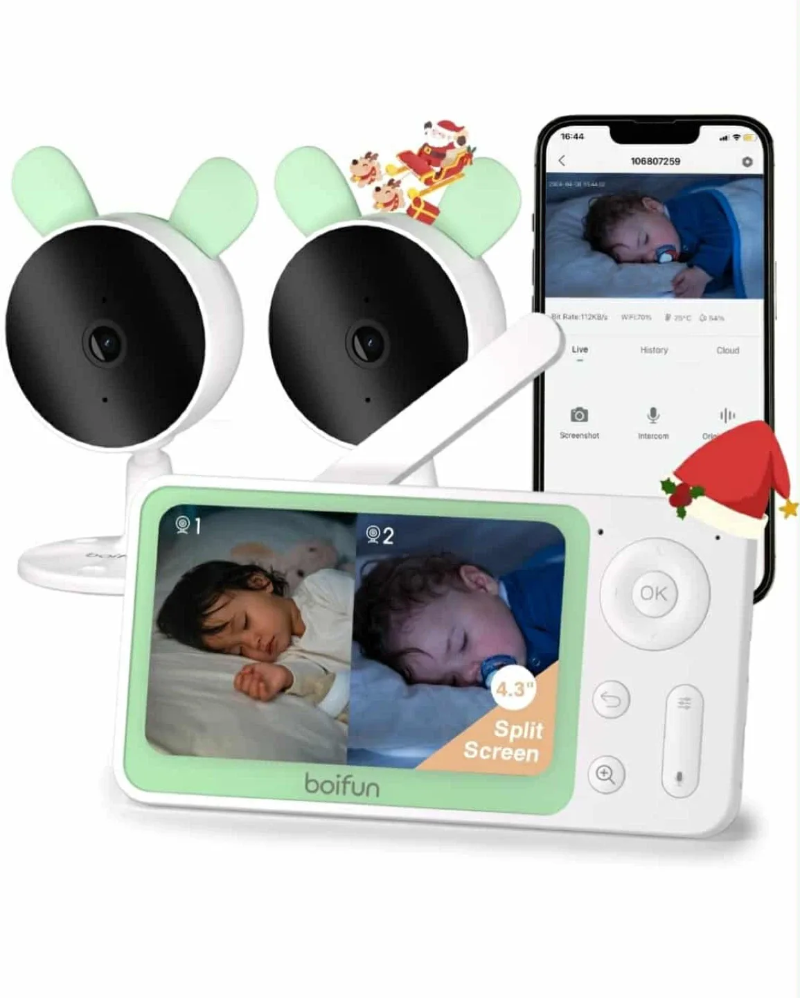 Boifun Smart Care Baby Monitor - Dual Camera
