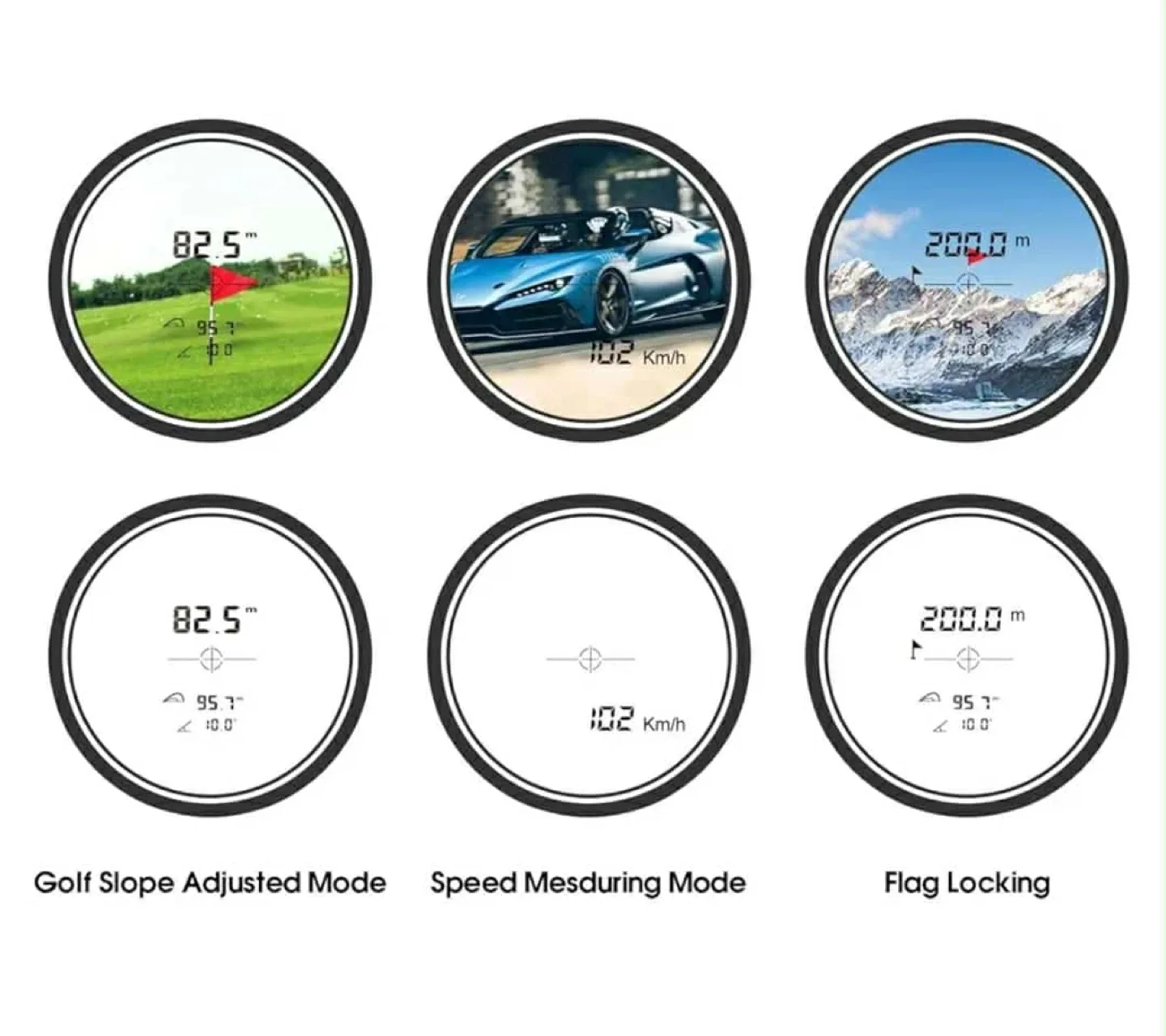 Mileseey Golf Laser Rangefinder with Case image indicator(6)