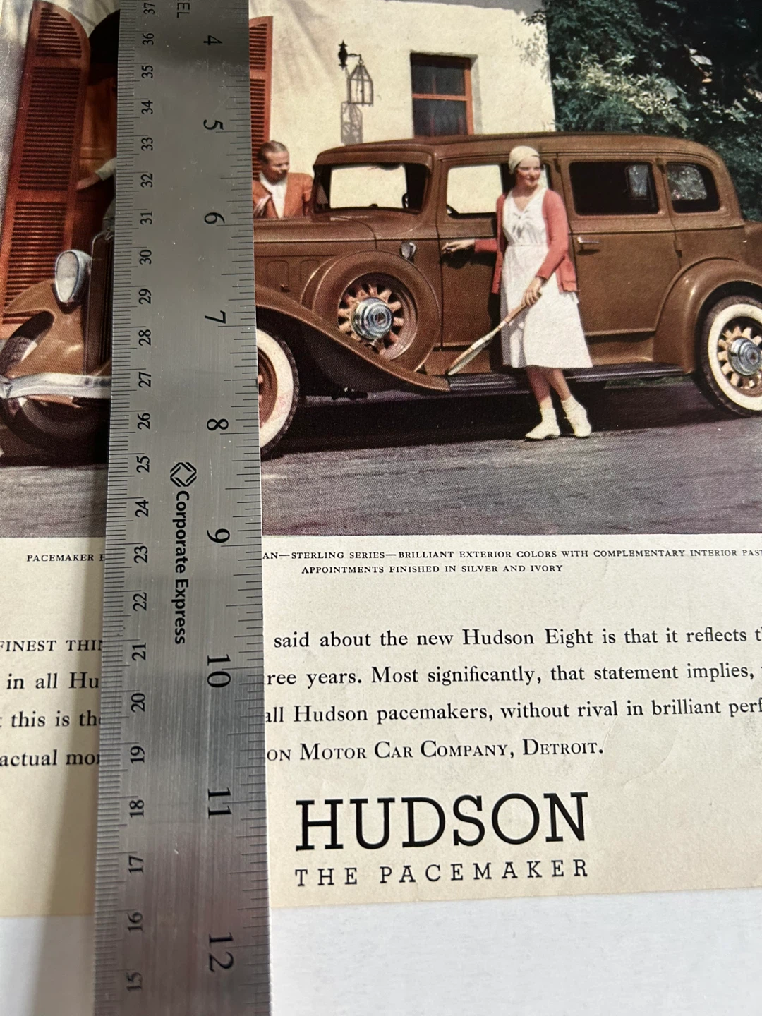 1932 Hudson Eight Sterling Series Special Sedan Art deco car ad - photo 5