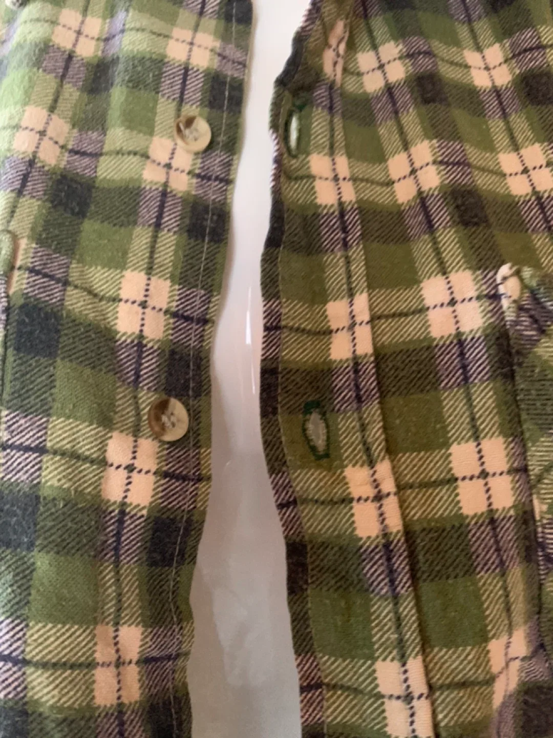 Green Plaid Flannel Shirt #CLEANOUT image indicator(2)