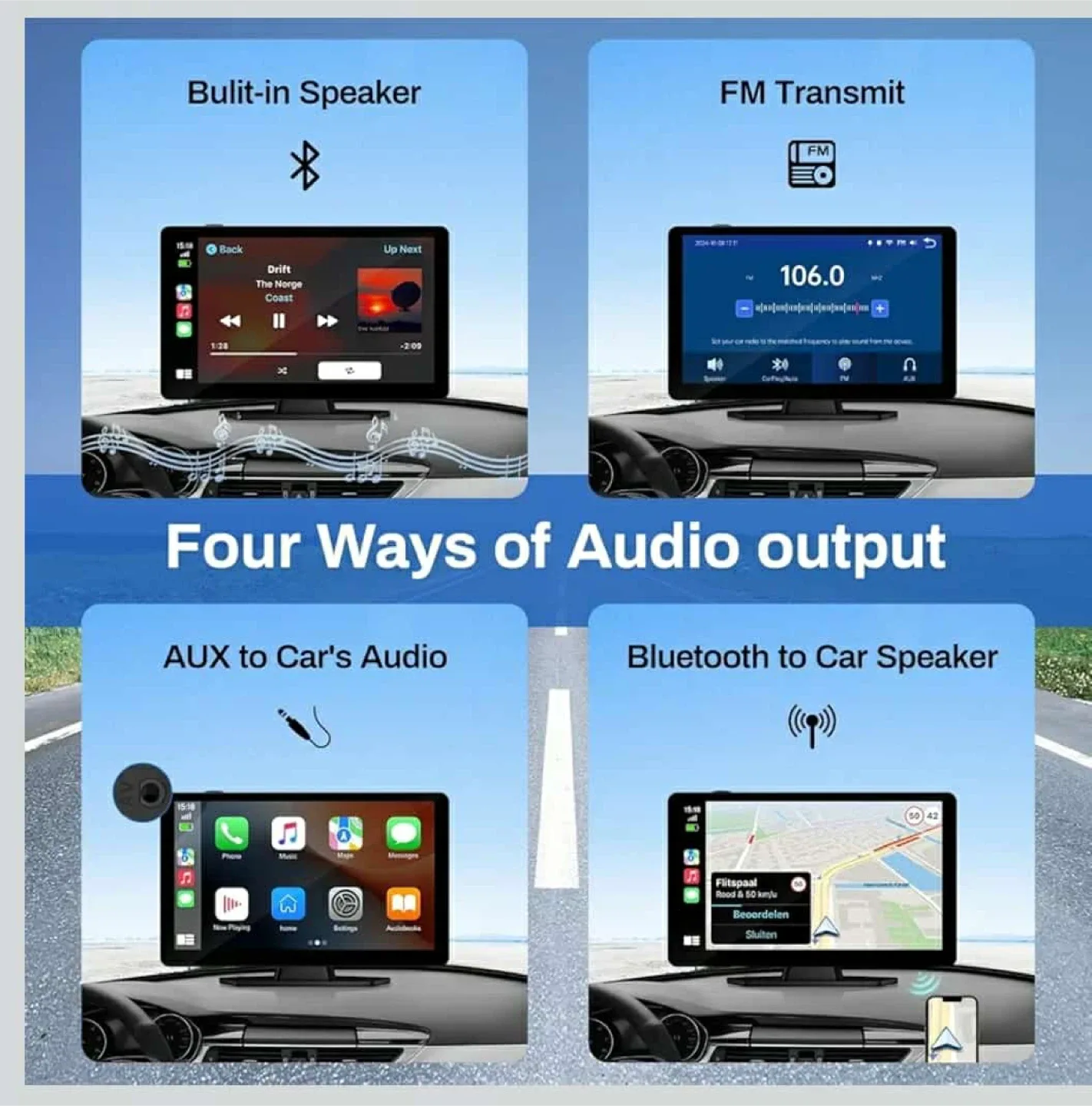 Car Stereo Wireless CarPlay & Android Auto image indicator(4)