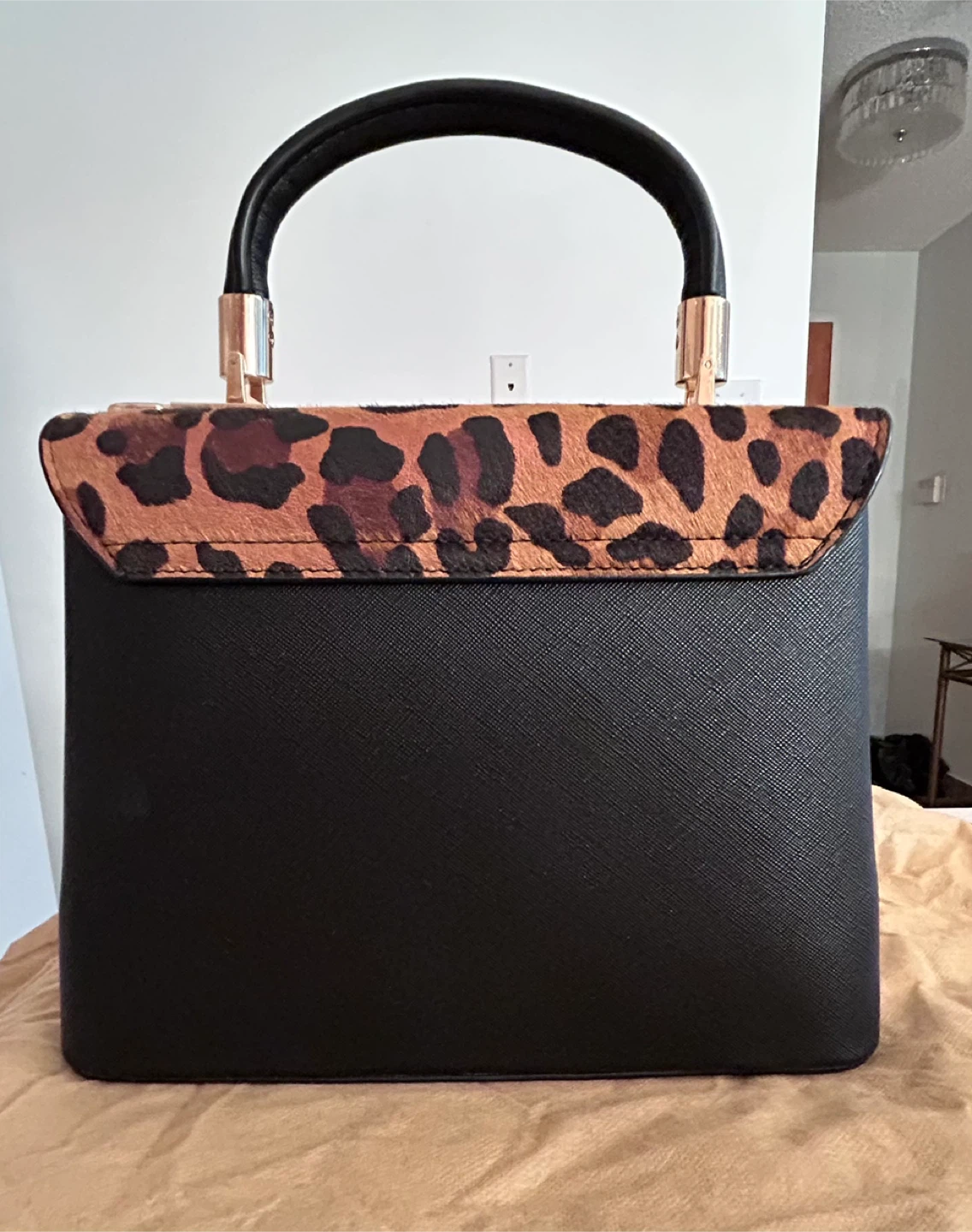 Black & Leopard Print Handbag #Cleanout - photo 2
