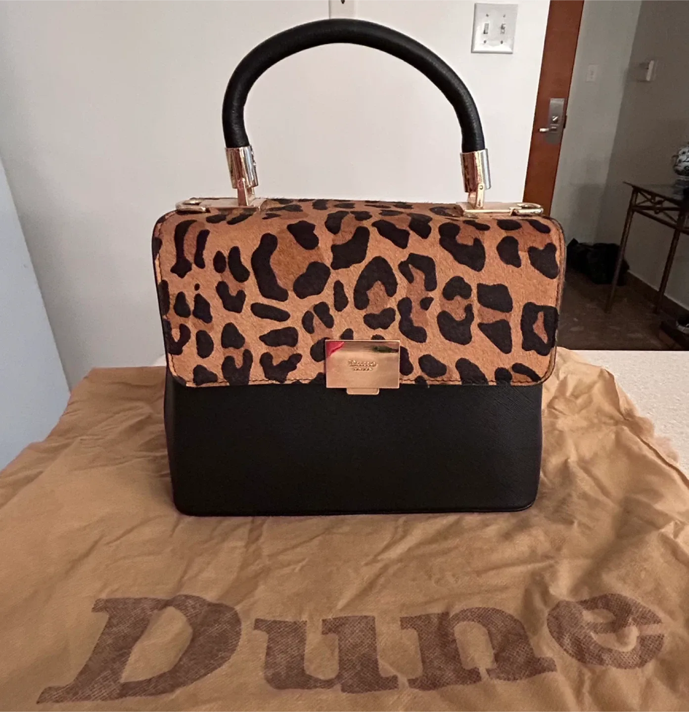 Black & Leopard Print Handbag #Cleanout