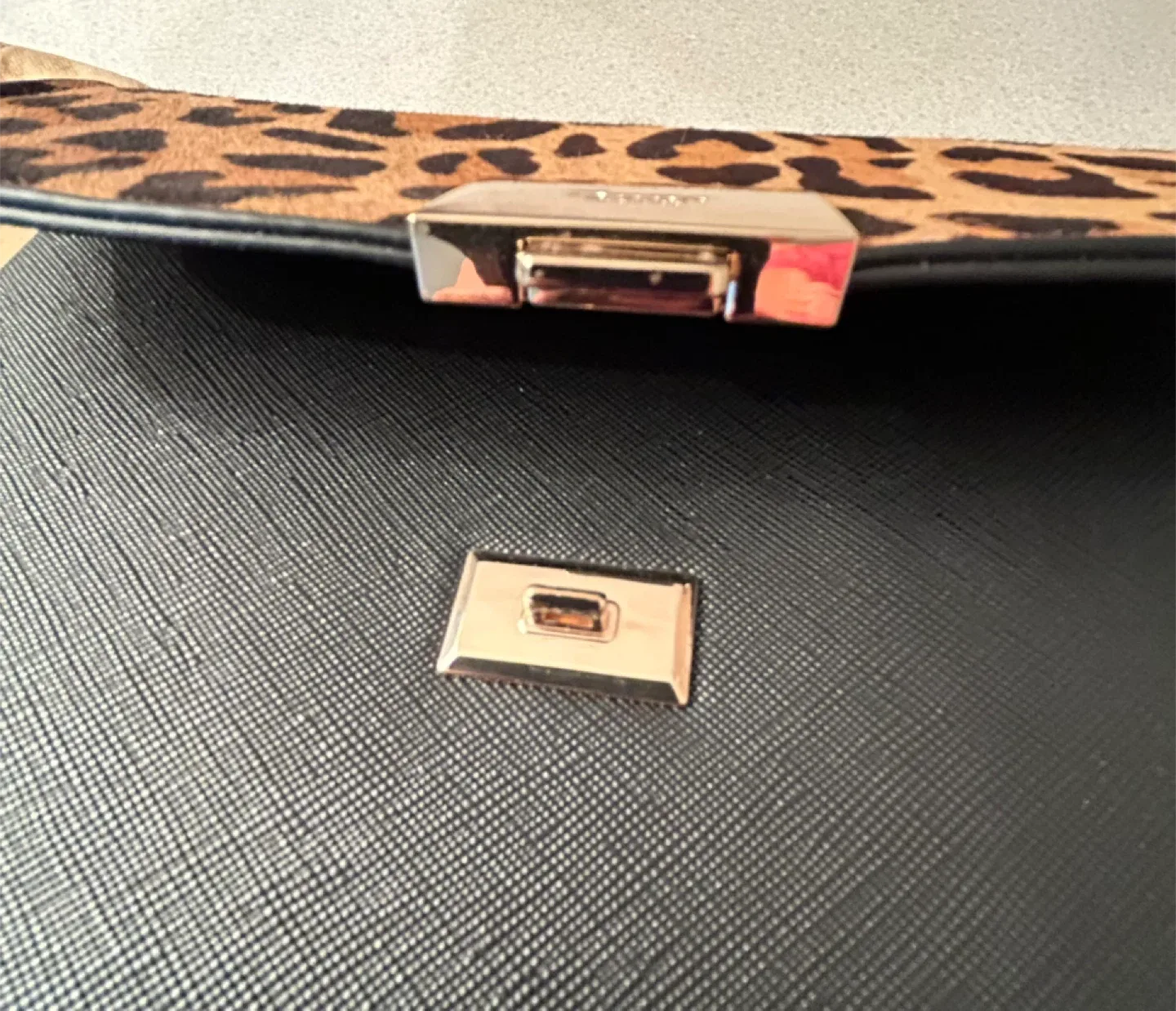 Black & Leopard Print Handbag #Cleanout image indicator(8)