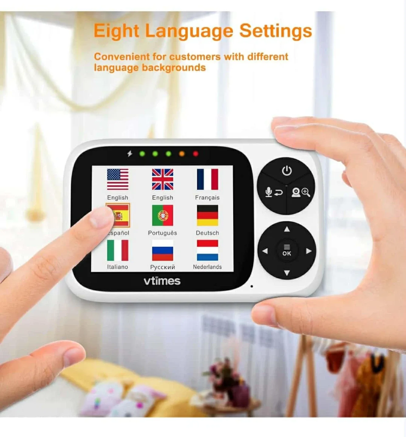 vtimes Baby Monitor with 2.4GHz FHSS image indicator(5)