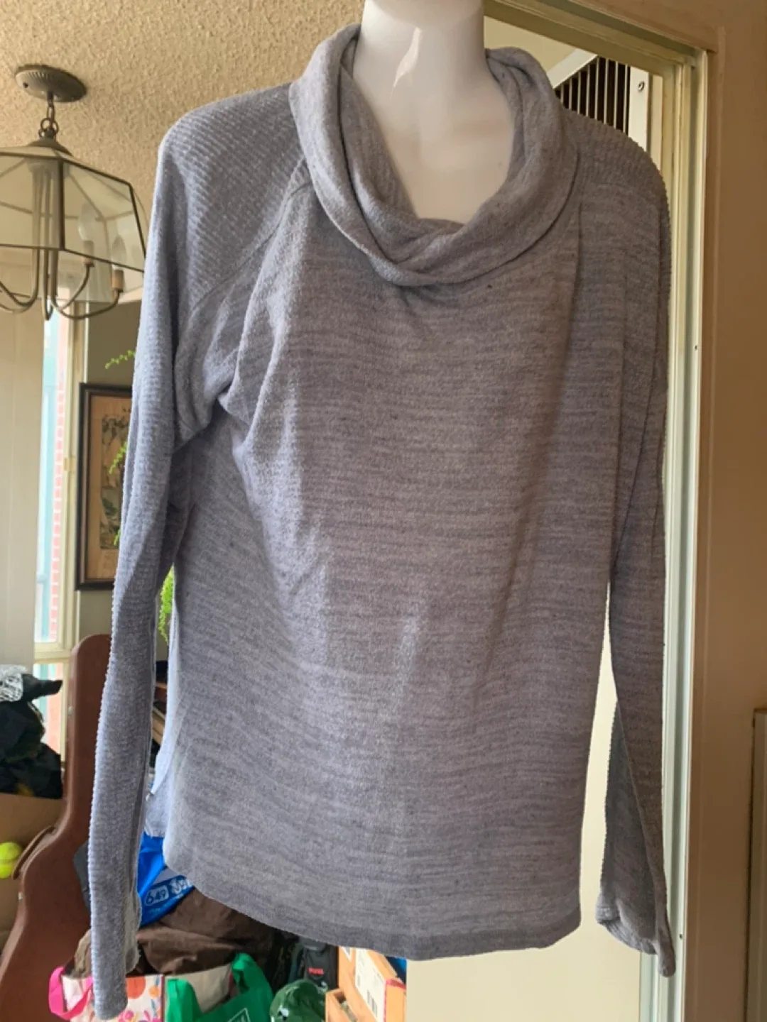 Balance Harmony Grey Cowl Neck Top