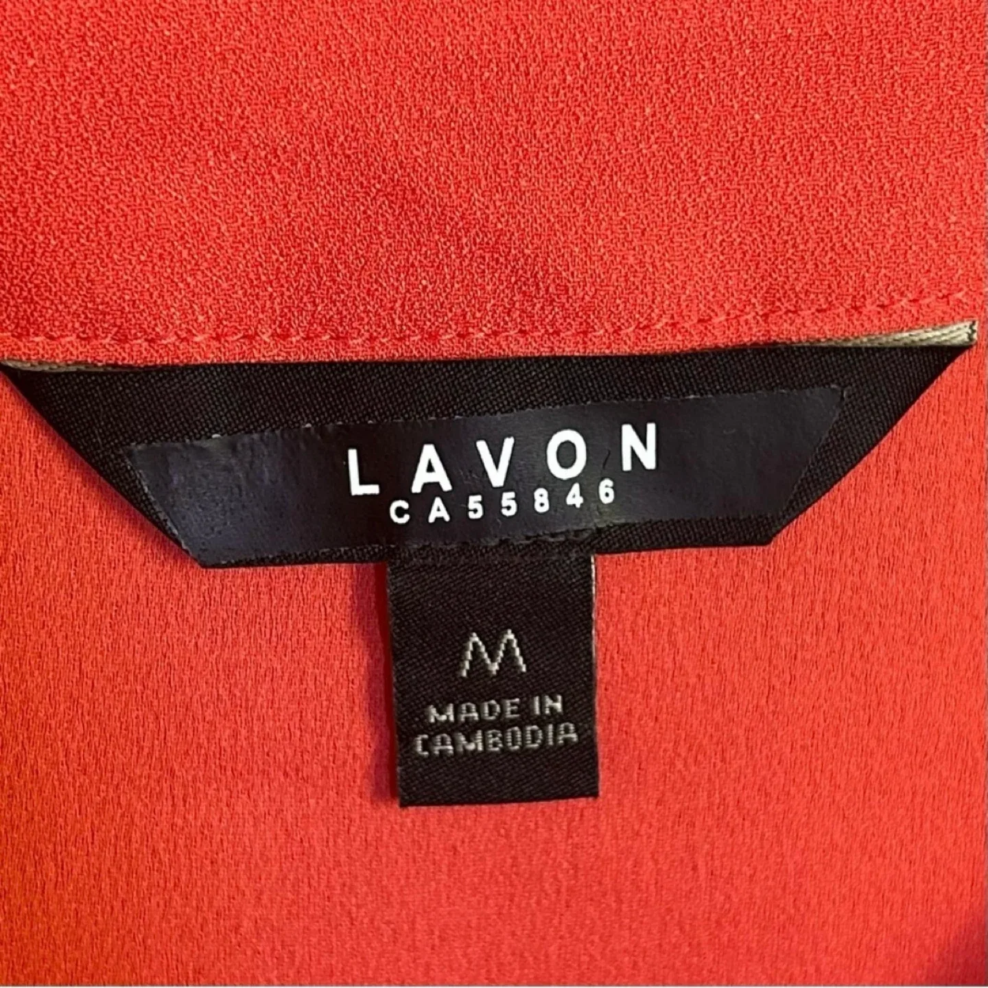 Banana Republic Coral Elegant V Neck Sleeveless Blouse Size XL image indicator(4)