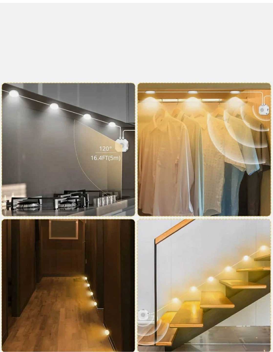 Motion Sensor LED Strip Light, 3-Color Mode - photo 4