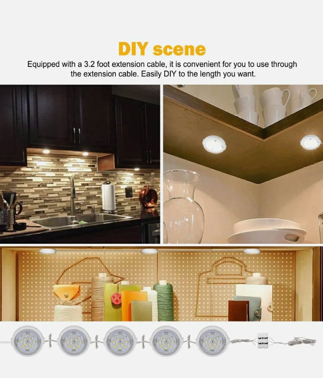 Motion Sensor LED Strip Light, 3-Color Mode image indicator(8)