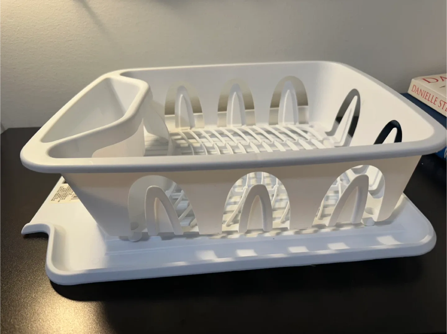 White Dish Rack with Tray