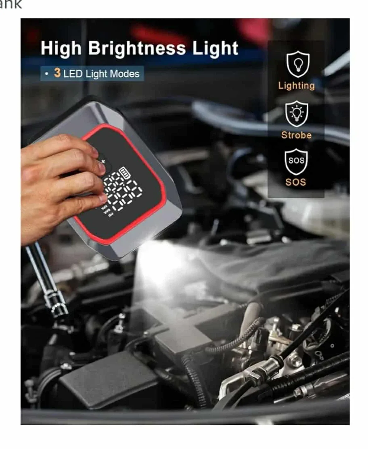 Powerful Air Compressor & Jump Starter image indicator(4)