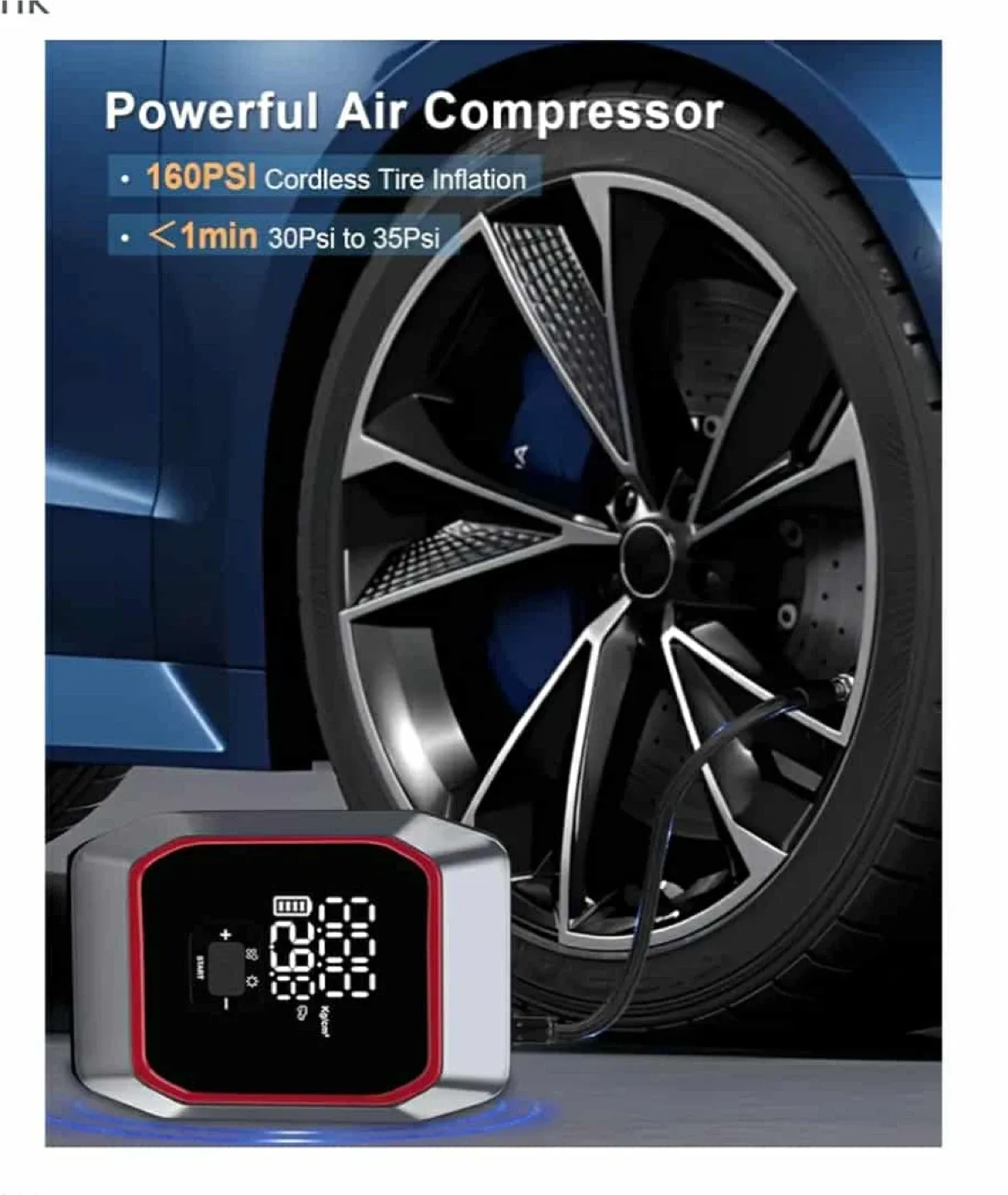 Powerful Air Compressor & Jump Starter image indicator(2)
