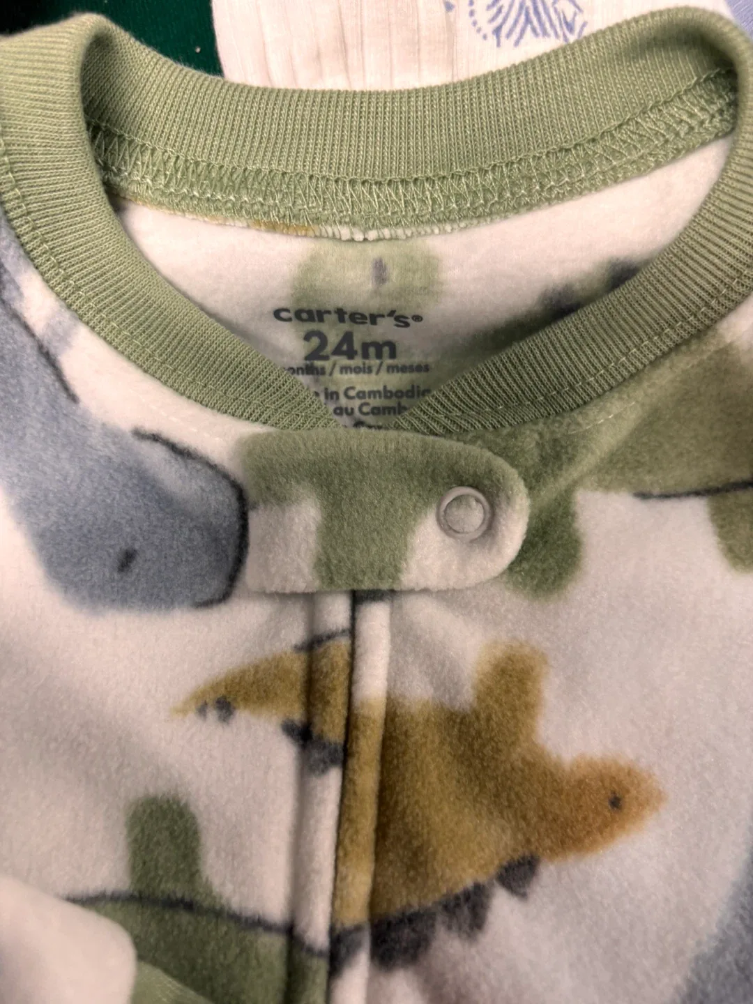 New Carter's 24m Dinosaur Fleece Pajamas
