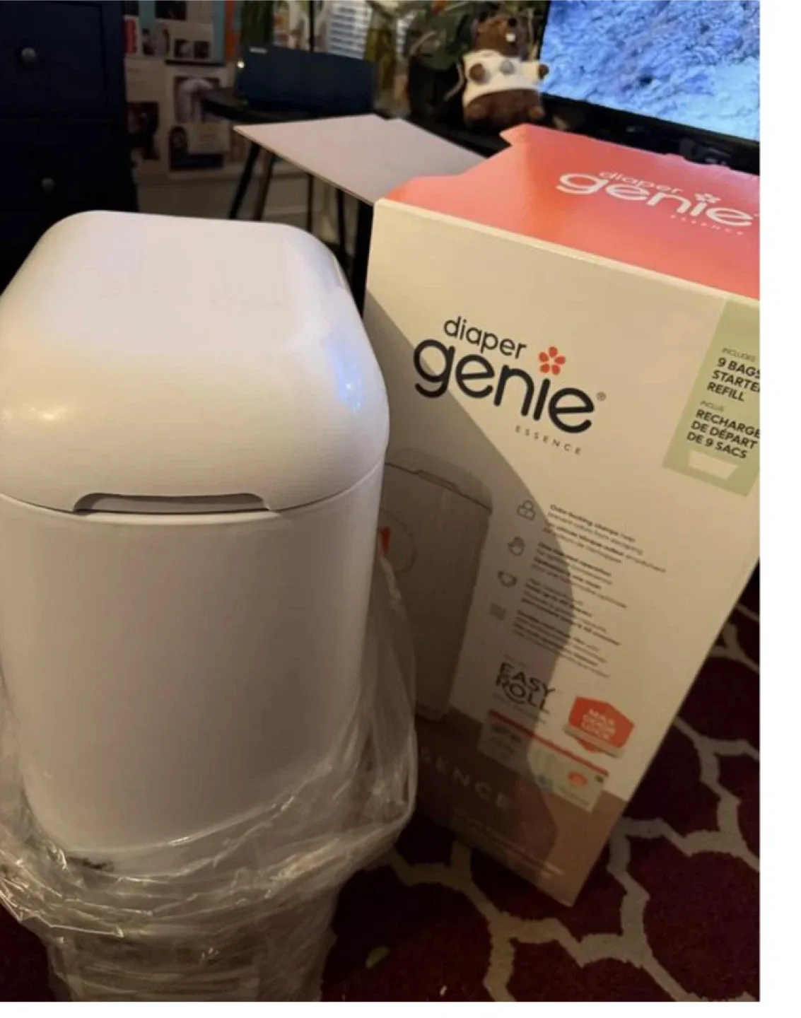 Diaper Genie Essence with Starter Refill bag #cleanout