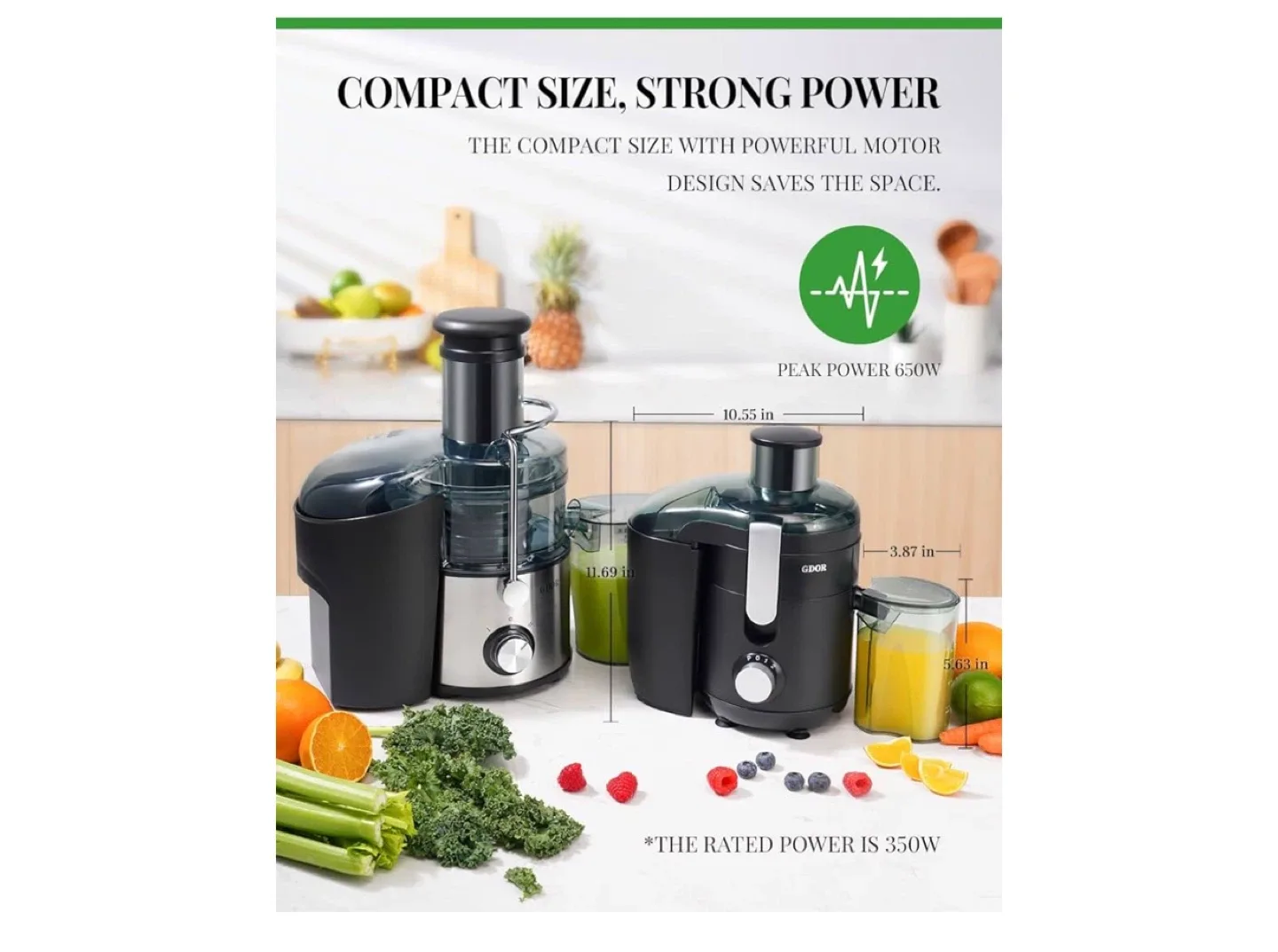 GDOR Centrifugal Juicer JE2003 image indicator(4)