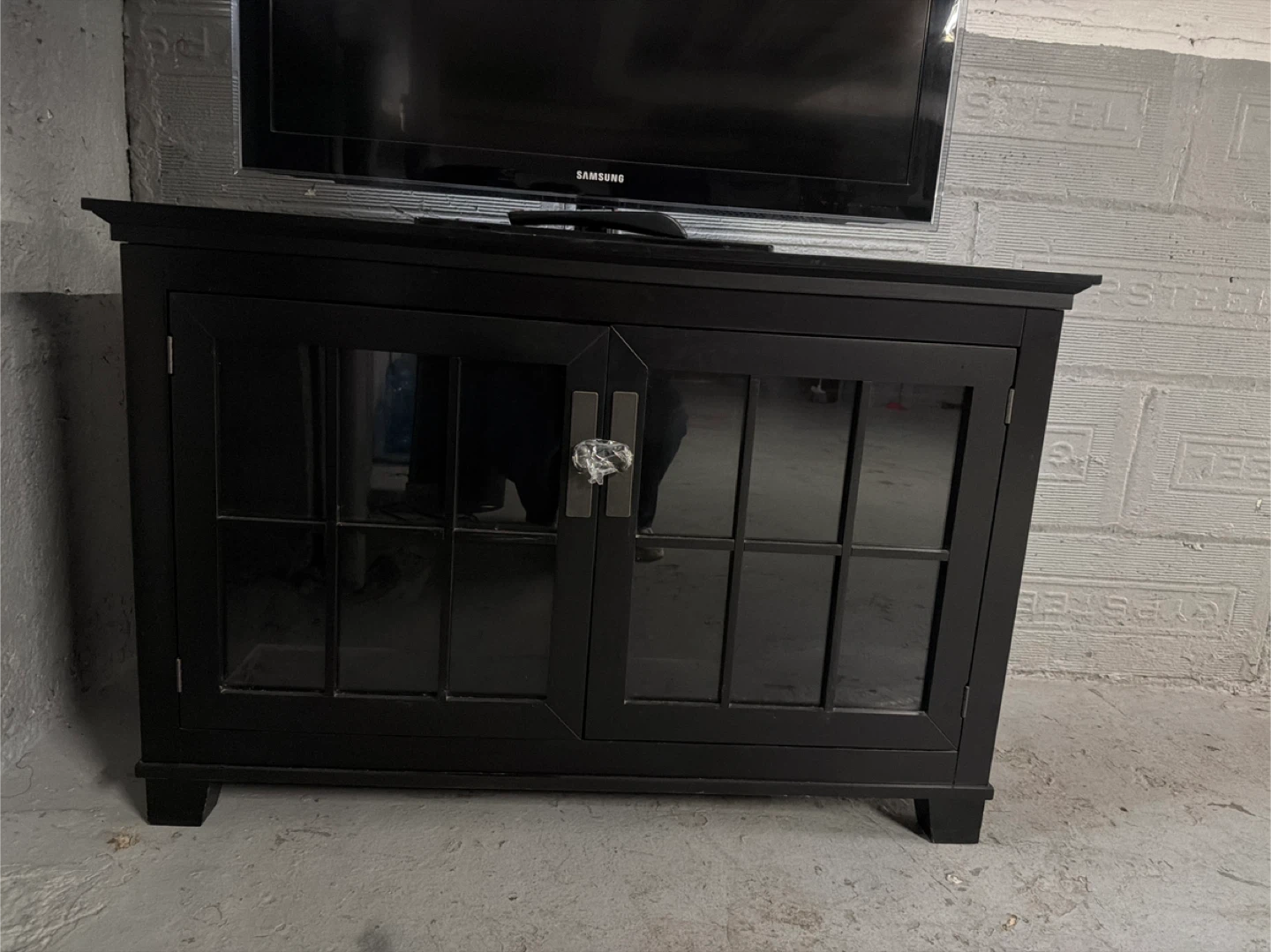 Black TV Stand Cabinet - photo 4