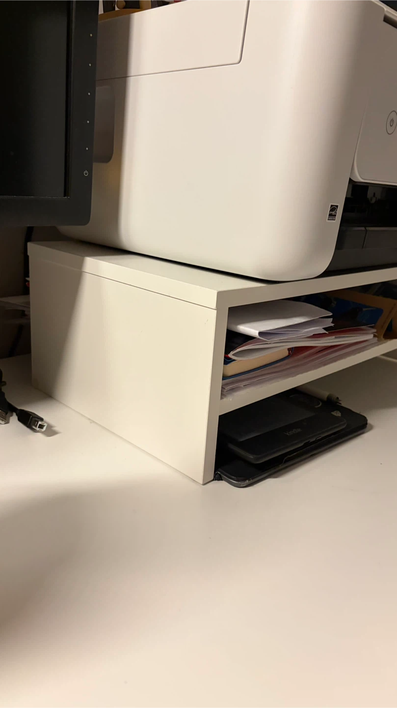 White Printer Stand/ Monitor Stand
