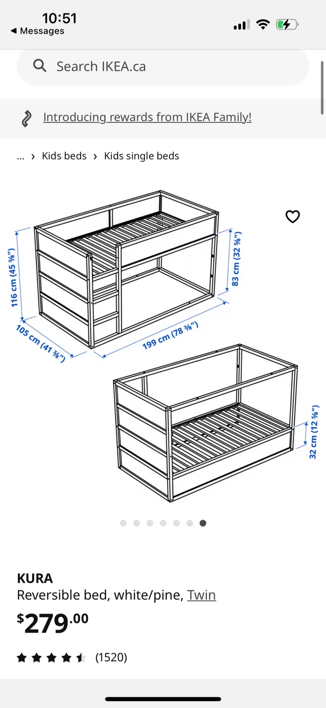 IKEA KURA Reversible Bed - White/Pine, Twin - photo 5