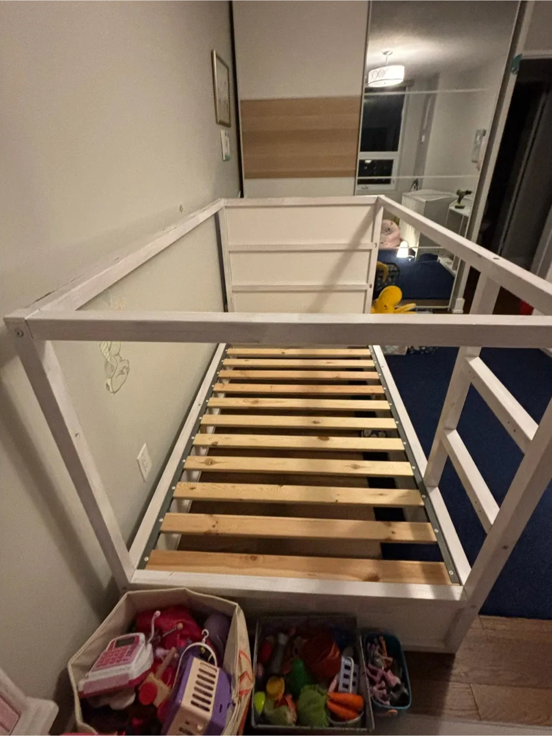 IKEA KURA Reversible Bed - White/Pine, Twin