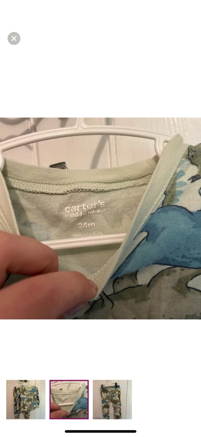 Carter's 24M Dinosaur Pajama Set image indicator(2)
