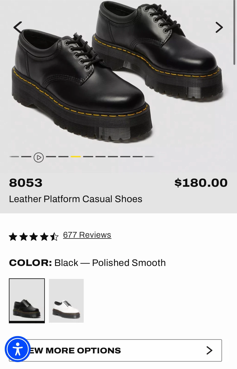 Dr. Martens 8053 Leather Platform Shoes