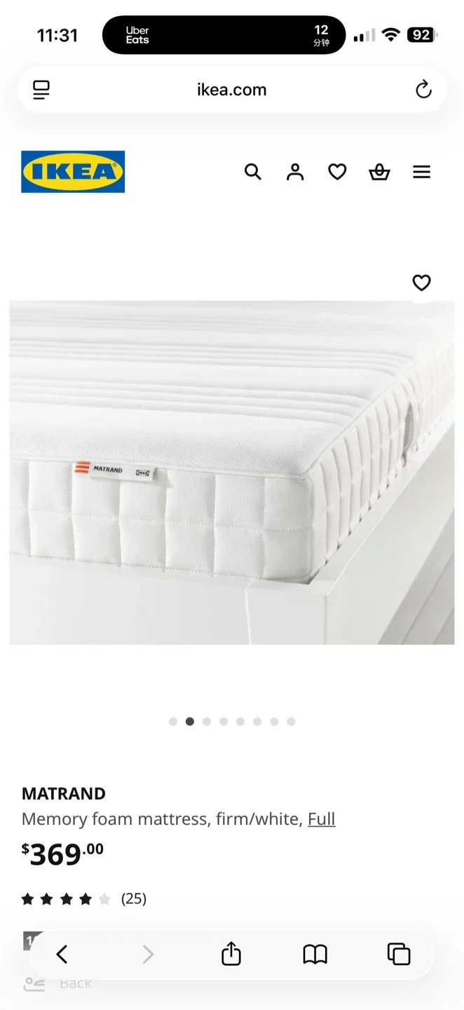 IKEA Matrand Memory Foam Mattress - queen size