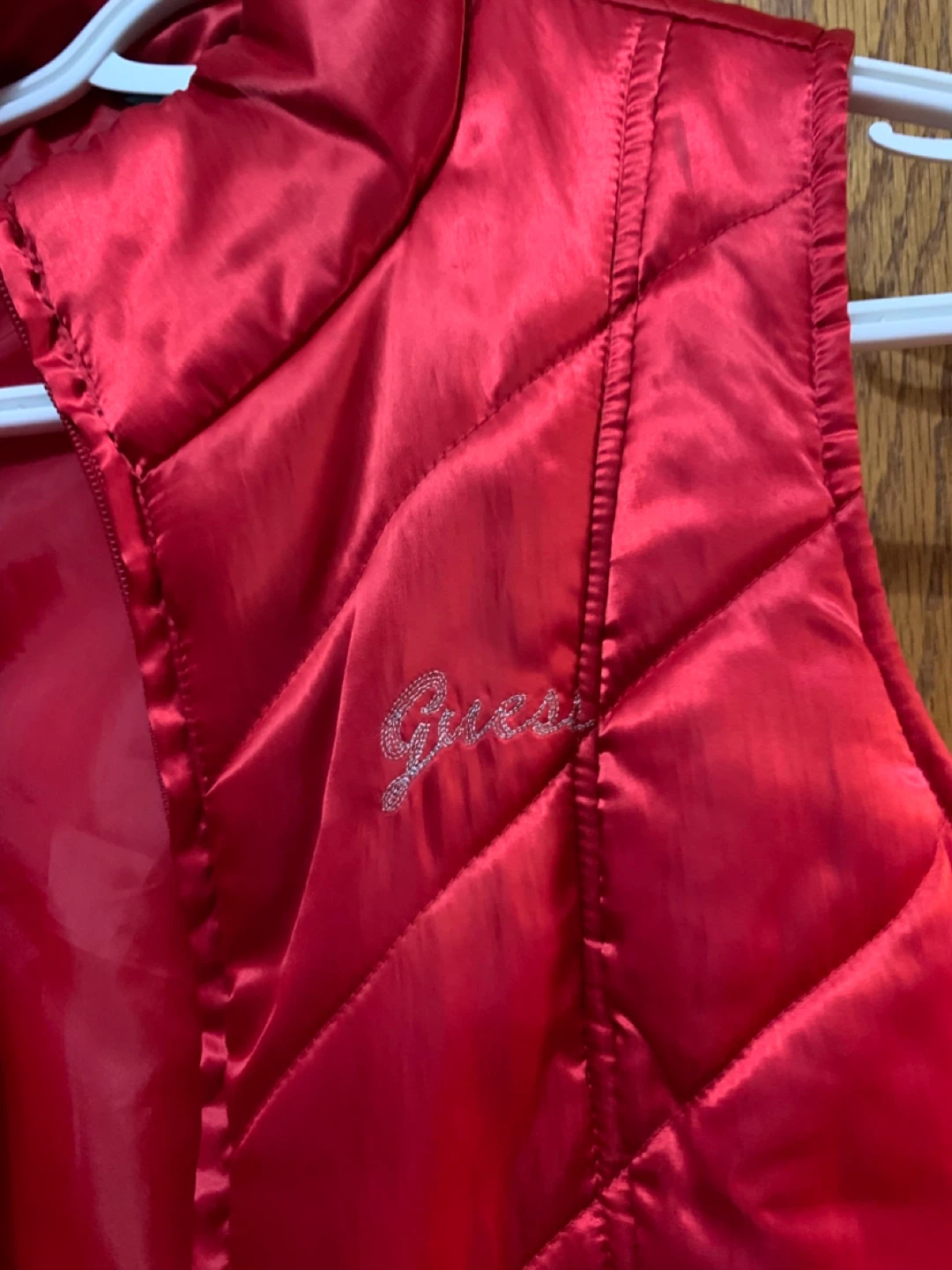 Guess Jeans Red Puffer Vest - Size S - photo 2