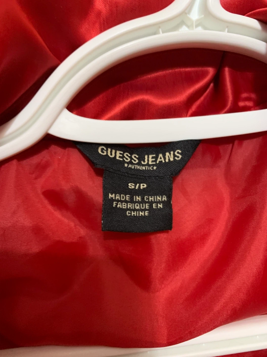 Guess Jeans Red Puffer Vest - Size S - photo 3