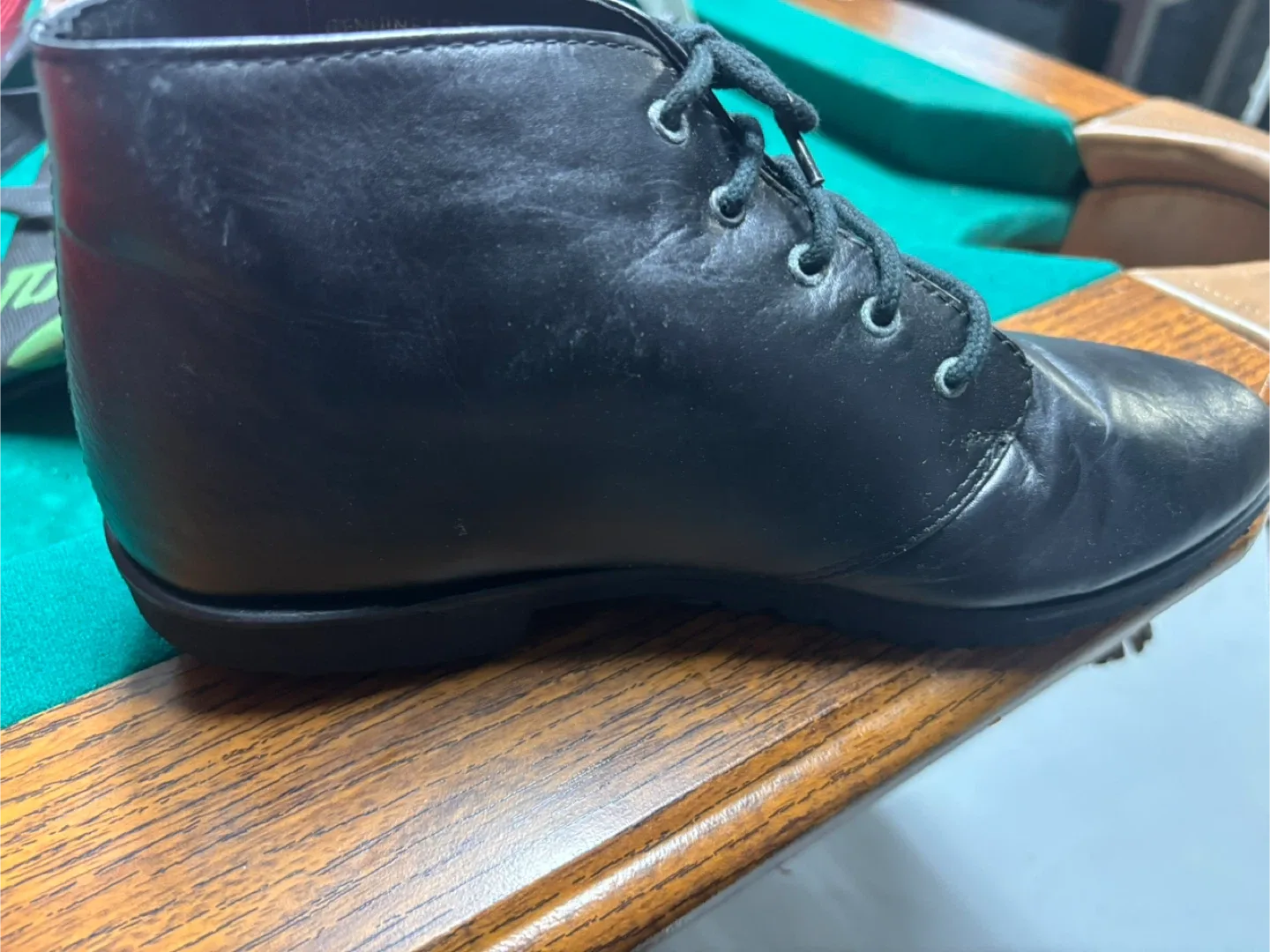 New Black Leather Ankle Boots