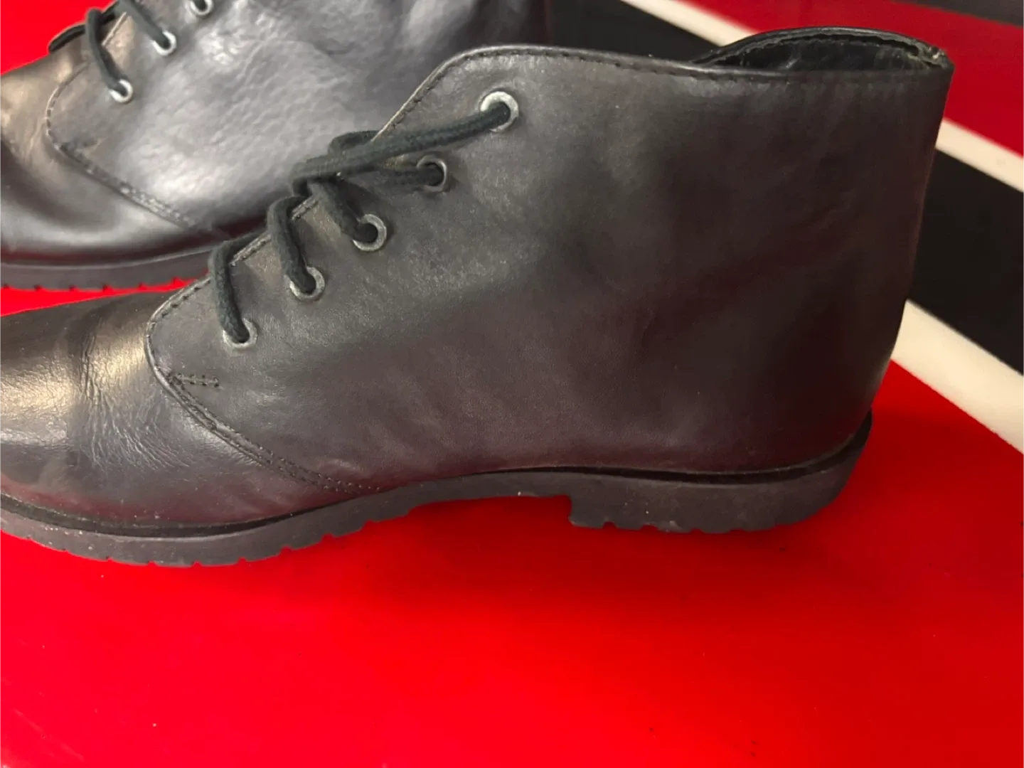 New Black Leather Ankle Boots image indicator(5)