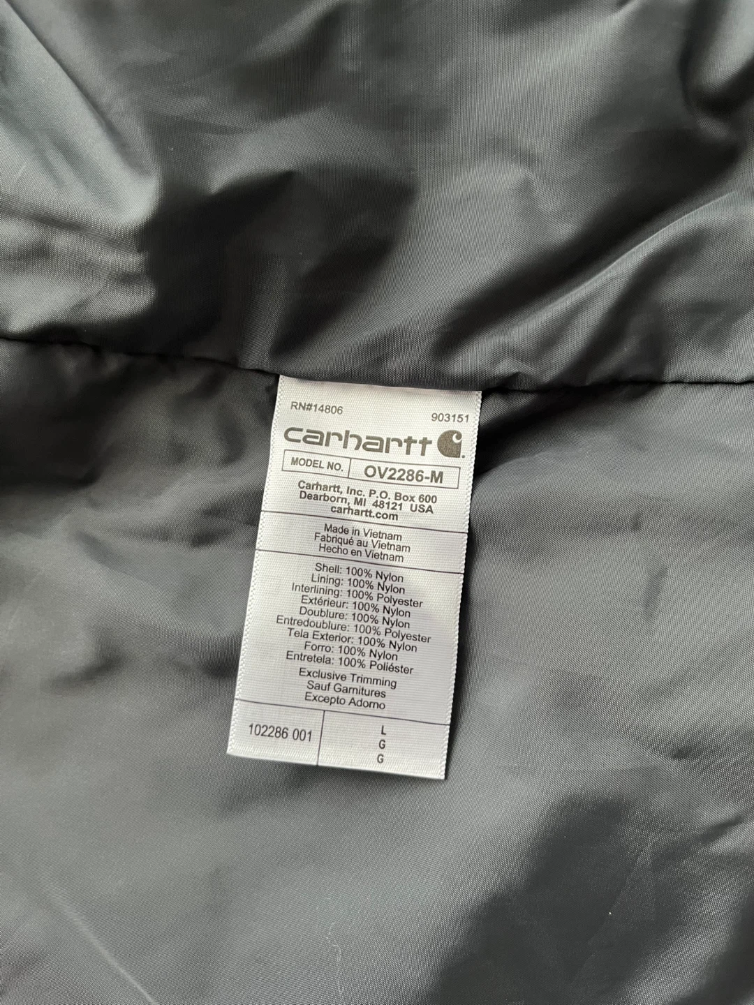 Carhartt Lightweight Black Vest Men’s Size Large - photo 5