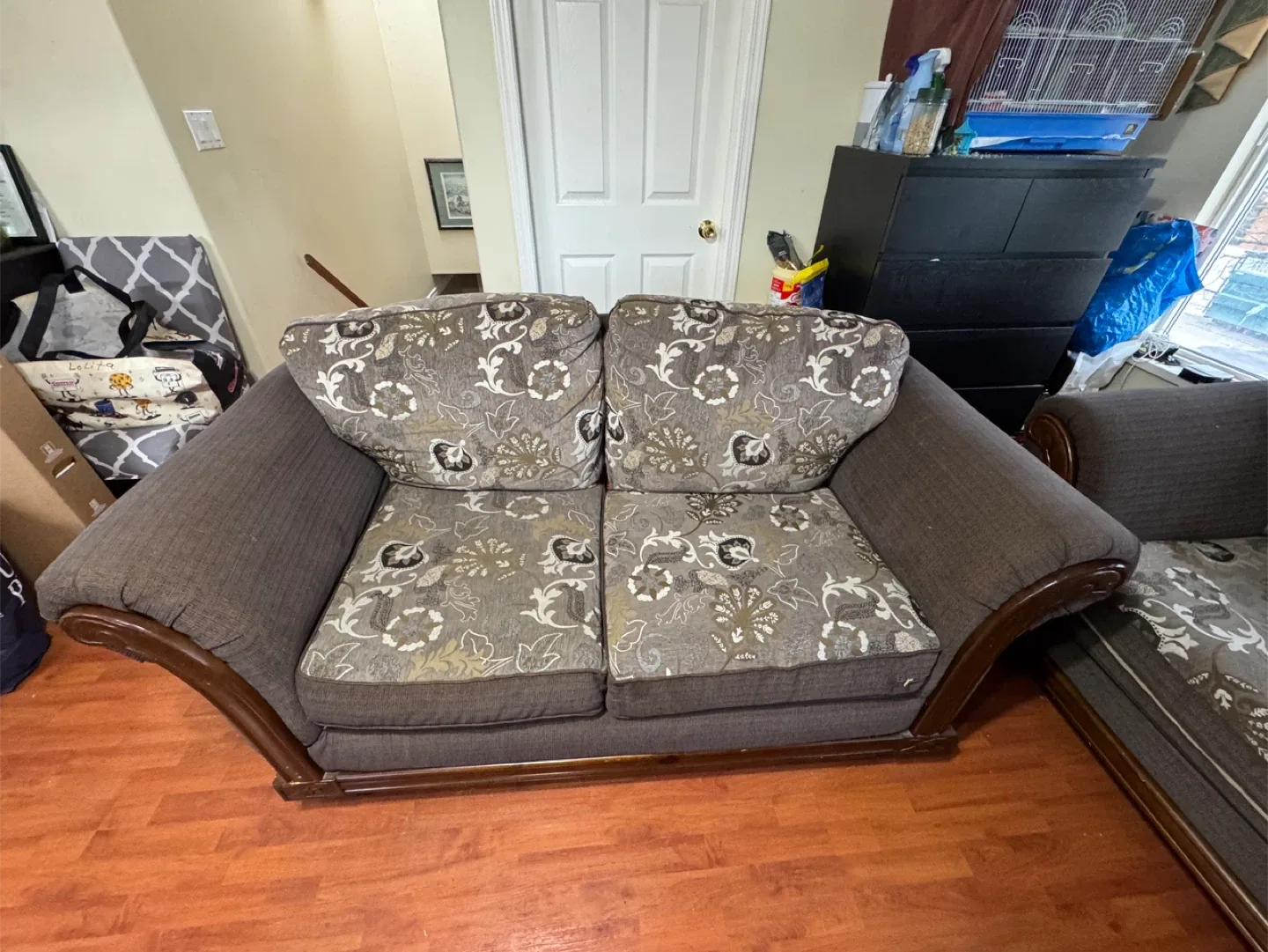 Floral Pattern Loveseat Sofa - Both Sofa image indicator(2)
