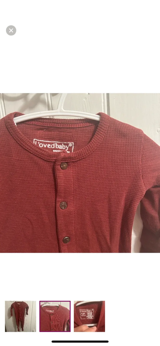 Lovedbaby 6-9M Organic Cotton Footed Pajamas image indicator(2)