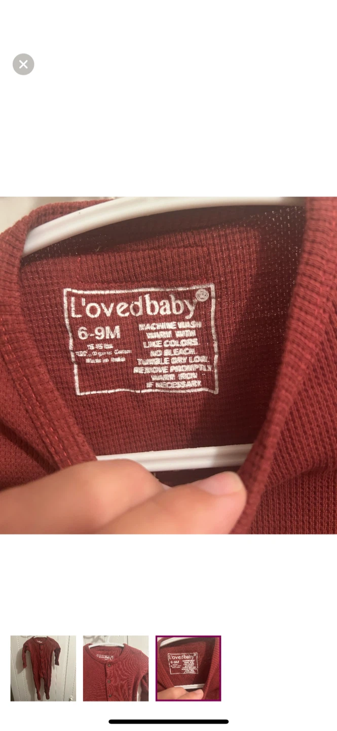 Lovedbaby 6-9M Organic Cotton Footed Pajamas - photo 3