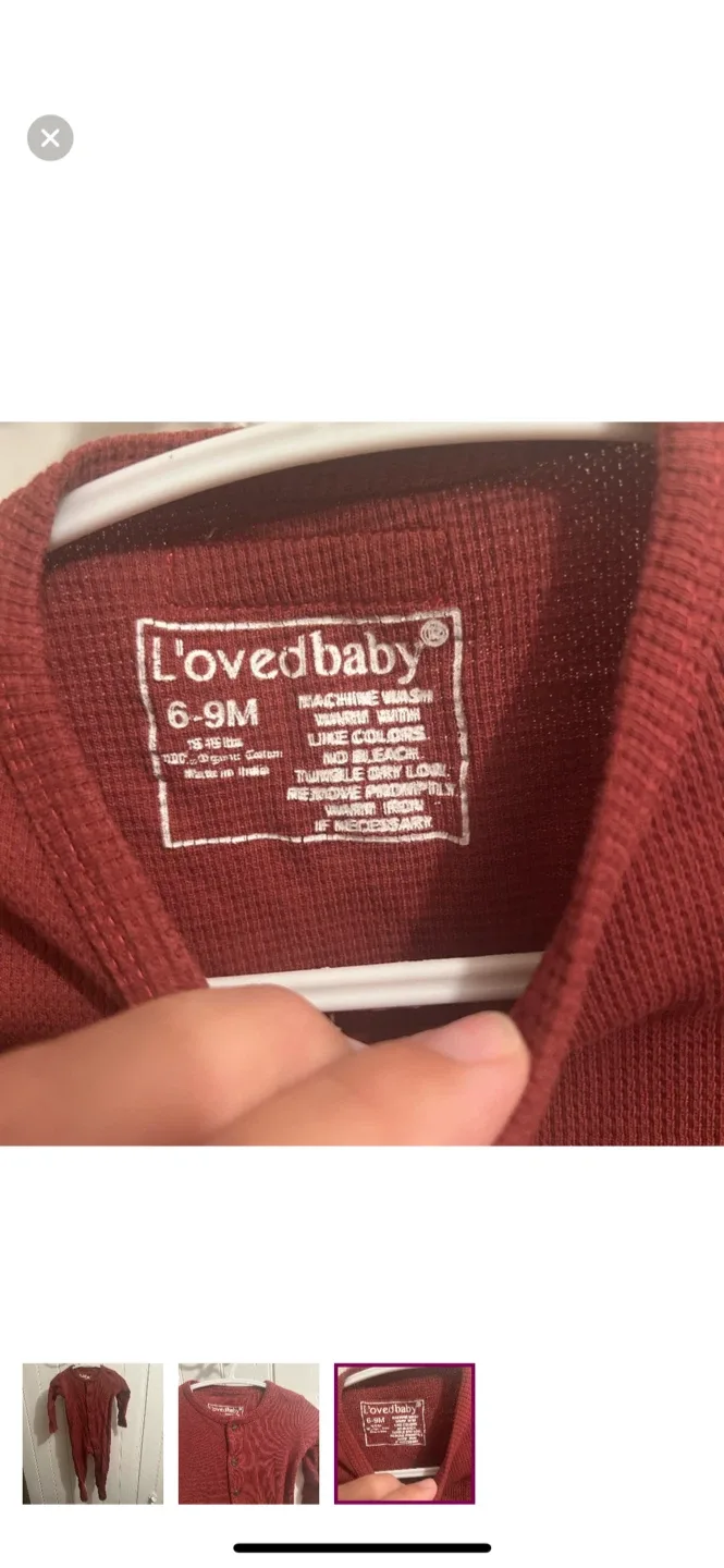 Lovedbaby 6-9M Organic Cotton Footed Pajamas image indicator(3)