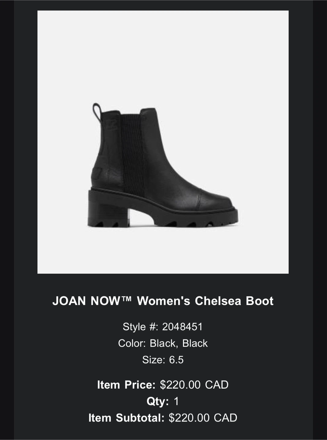 Sorel Joan Now Women's Chelsea Boot - Size 6.5