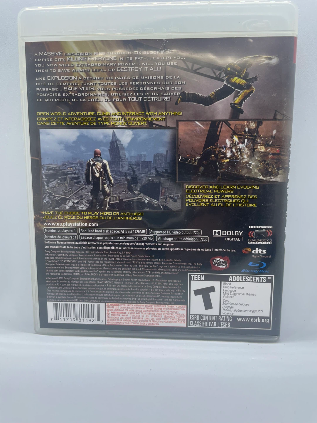 Infamous 1 & 2 PS3 Games - photo 2
